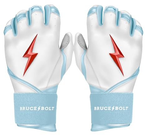 BRUCE BOLT Signature Series Long Cuff Batting Gloves - Ian Happ Edition - Happ White Youth XLarge