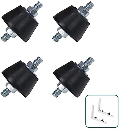 Daisypower Air Conditioner Rubber Anti-Vibration Mounts Pad, Shock Absorbing Isolator Mounting Pads for for Outdoor Ductless Mini Split Units AC Bracket, Condensers,Compressors, M8 (S)