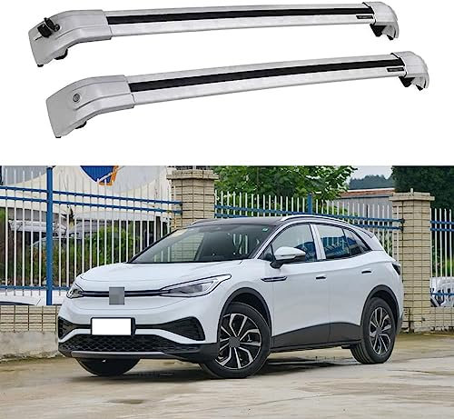 2 Stück Dachträger Gepäckträger Querträger Balken für VW ID4 ID.4 X 2021 2022 2023 2024, Aluminium Querstangen für Gepäck, Campingausrüstung, Fahrrad