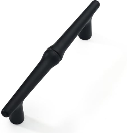 FURNIWARE 10 Stück Möbelgriff, 96 mm Bohrlochabstand Schubladengriff Matt Schwarz Schrankgriffe, Schubladengriffe für Türen, Küchen, Truhen, Kommoden, Schränke
