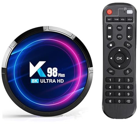 CHROX Android TV Box 13.0, 2023 K98 PLUS 4GB RAM 64GB ROM, RK3528 CPU Quadcore 2.4Ghz/5Ghz Dual Wifi 3D 4K/8K HDR10+ Bluetooth 4.0 Smart Android Set Top Box,2GB+16GB