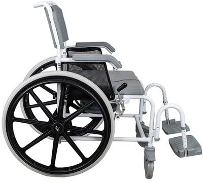 Dusch Toilettenstuhl Fahrbar Nachtstuhl,Pflege Toilettenrollstuhl,Nachtstuhl für Erwachsene,Commode Toilet Chair for Bedroom,Rollstuhl,für Senioren Behinderte und Schwangere A