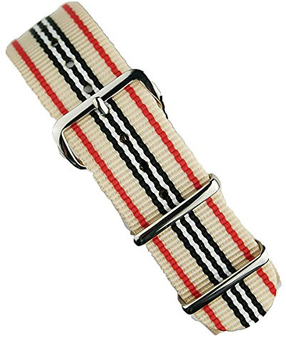 RWCCCRW Hochwertige Uhrenarmbänder aus ballistischem Nylon im Militärstil – viele Farben – 18 mm, 20 mm, 22 mm