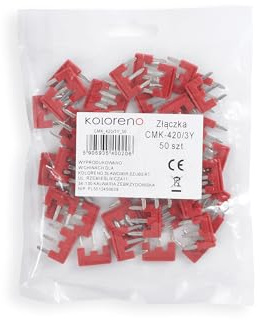 KOLORENO Safe Contact Steckbrücke 3-SpurigCMK 420/3Y - Einfaches und Schnelles Anschließen von Kabeln in Elektrischen Systemen - Installationsprojekte - für DIN-Schiene - 50 Stück