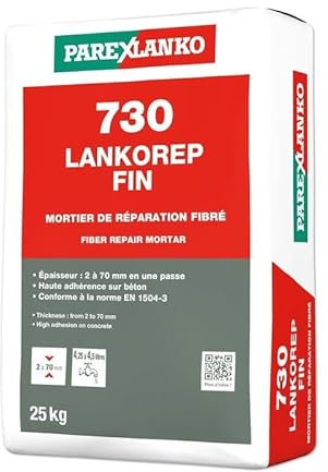 730 Lankorep Fin - Mortero de reparación de fibra - Parexlanko