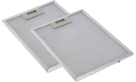 2 filtros de ventilación de malla de metal, filtros de aluminio para campana extractora de cocina, filtro de ventilación de repuesto para campanas extractoras de cocina, 32 x 26 cm