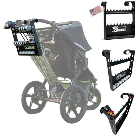 Kid Caddie - Befestigung für Golf-Kinderwagen – einfache Einrichtung, universelle Passform, Golfschläger-Halterung für Kinderwagen, führt Kinder zum Golfen an, fördert frühe Golffähigkeiten, perfektes