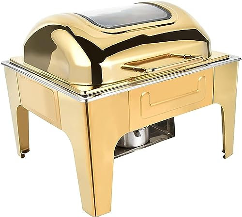 Vassoio Isolante per Catering, scaldavivande, scaldavivande in Acciaio Inox, Piastre per Buffet - Stufe a Buffet, scaldavivande, Piatti Rotondi scaldavivande, scaldavivande con Coperchio in