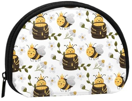Joli porte-monnaie pour femme Motif insectes abeille et miel