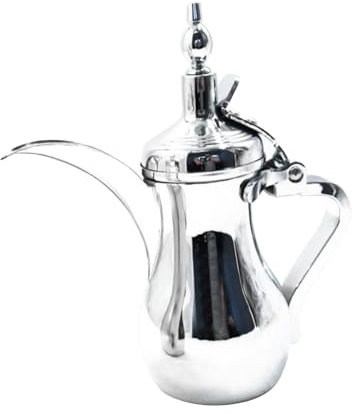 KESOTO Caffettiera Araba dal Design Elegante, Ideale per La Casa E, 12oz Argento