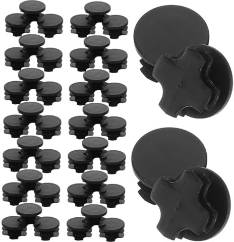 GLEAVI 100pcs Plastic Hole Plugs Round End Cap for Furniture Handrail End Caps Tubing Plug Chair Screw Hole