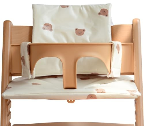 Vicloon Cojín para Trona Compatible con Stokke Tripp Trapp, Funda Trona de Bebe Impermeable Universal, Cojín para Tronas Repuesto con Revestimiento, Suave y Extraíble, Fácil Limpieza (01)