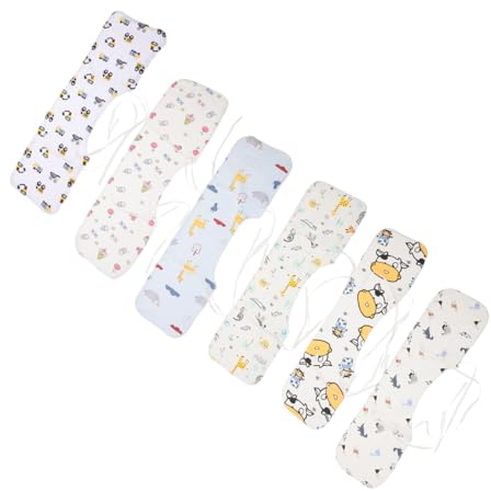 Warmhm 6 Stück Bauchnabelbänder für Neugeborene aus Baumwolle mit Rutschfestem Design und Verstellbarer Größe Bauchband zur Babypflege und Nabelschutz