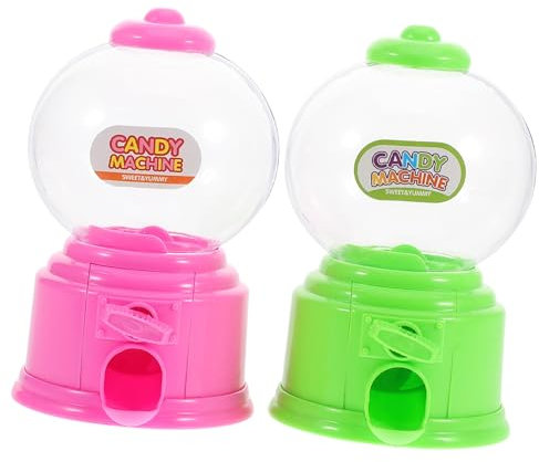 Abaodam 2pcs Mini Candy Dispenser Machine for Kids Rainbow Popcorn Candy Maker Mini Cute Machine for Birthday Party