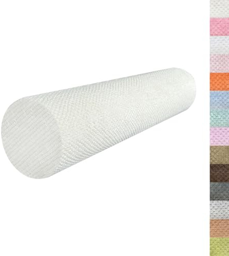 Lsjoaw Rundes Nackenkissen 50x15x15cm Nackenrolle 45D Hochelastischer Schwamm Lagerungsrolle Kissenrolle Knierolle Bolster Side Sleeper Cremefarben