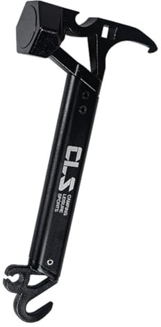 Zuverlässiger Outdoor-Begleiter Edelstahl Multifunktionaler Zelthammer mit wesentlichen Eigenschaften (Schwarz)