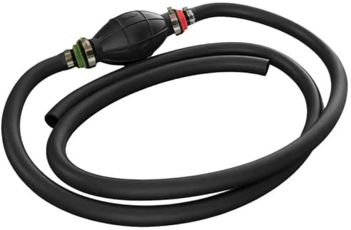 Postuvix Manual Syphon Pump Kit - 2M All-Rubber Hand Primer Fuel Transfer Pump for Petrol Diesel Oil Water, Easy Press Siphon Pump for Cars, Boats, Motorcycles, Aquarium & Fish Tanks