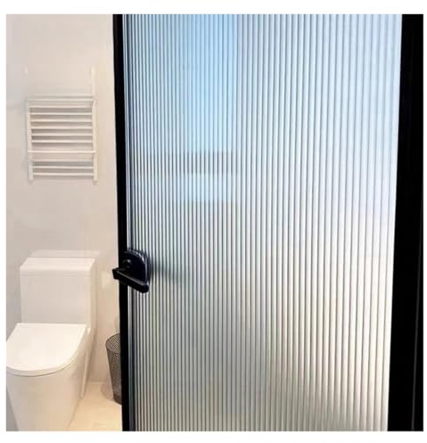 Film Fenetre Anti Regard Autocollant en Verre givré for fenêtre, Opaque, Transparent, for Salle de Bain, Cuisine, Porte, Film Anti-lumière et Anti-Regards, ondulé(40CMX3.0M)