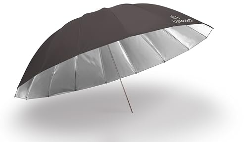 Lumiro 180cm Parabolic Reflective Photography Umbrella – Silver Interior, Deep Soft Lighting for Studio, Portrait & Fashion Shoots – Quick Folding Light Modifier for Monolight Flash & Strobes