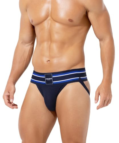 Arjen Kroos Jockstrap Homme Sportif sous-vêtement Support Athlétique | Suspensoir Masculin Respirant Stretch, Ceinture Large Poche 3D, Underwear Sport Confortable Fitness Usage Quotidien