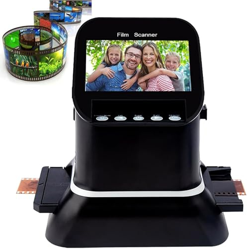 Film Slide Scanner, 120 Film Scanner with 4.3” LCD Screen, Preview & Playback Function, Built-in 128MB Memory for Preserving Beautiful Moments Easily