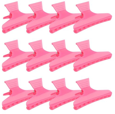 CoolBlades Professional Pink Butterfly Hair Clips (12 Pack) - Ideal for Men & Women, Adults - Strong Hold, Versatile Styling