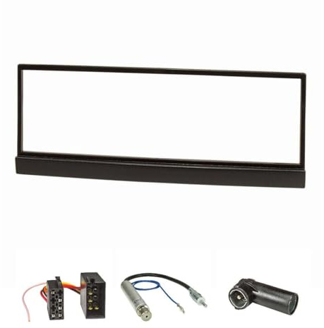 tomzz Audio 2450-004 Radioblende Set kompatibel mit Skoda Fabia 6Y Bj.1999-2004 mit Radioadapter ISO Antennenadapter Phantomeinspeisung ISO DIN