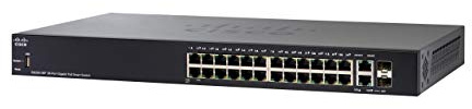 Cisco SG250-26P Smart Switch mit 26 Gigabit-Ethernet-Ports mit 24 Gigabit-Ethernet-RJ45-Ports und 2 Gigabit-Ethernet Combo-Ports Plus 195-W-PoE, eingeschränkter lebenslanger Schutz (SG250-26P-K9-EU)