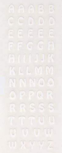 Wachsbuchstaben Buchstaben-Set A-Z Basic Weiß 8 x 0 mm, zum Verzieren von Kerzen