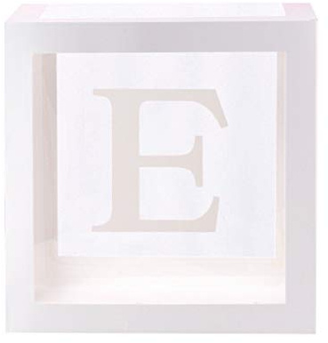 Ballonbox für Mädchen – Buchstabe quadratisch Baby Dusche Ballon, transparente Box, Dekoration für Geburtstagsparty, Dekoration zu Hause