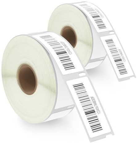 BETCKEY - 2 Rollos 11352 Etiquetas Adhesivas Compatible con DYMO S0722520, 25mm x 54mm, 1000 Etiquetas Grandes de Dirección del Remitente para LabelWriter 450, 4XL, No se aplica 550 o 5XL