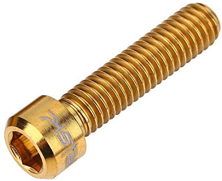 Demeras M6 (6mm x 25mm) Hex Socket Screw 2Pcs M6 X 25mm Screw for Mountain Bike Bicycle Disc Brake Caliper(gold)