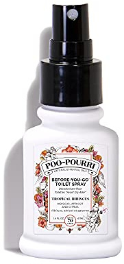 Poo-Pourri Toilettenspray tropischer Hibiskus 41 ml. erfrischende Mischung aus natürlichen ätherischen Ölen von Hibiskus, Aprikose und Zitrus
