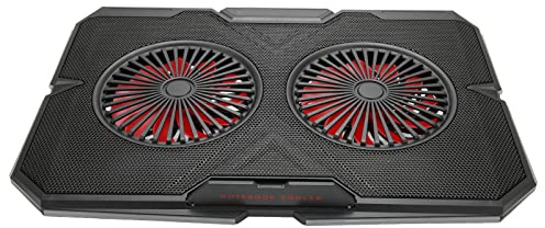 Laptop Fan Stand, Alloy Panel 20dB Noise RGB Laptop Cooling Pad Dual Silent Fans for Home