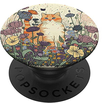 In einer Blumenwiese, Katze PopSockets mit austauschbarem PopGrip