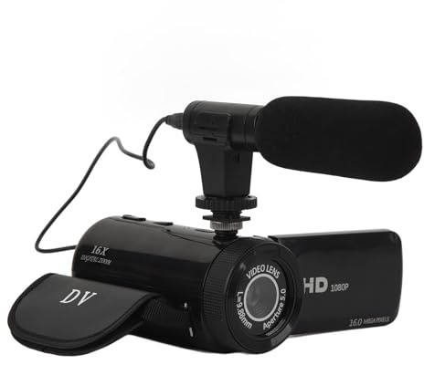 Tangxi Digital Video Camera Camcorder, 1080P HD16MP Portable Vlogging Camera Recorder, 16X Zoom Portable Camera Recorder with Rotatable Screen for Interviews