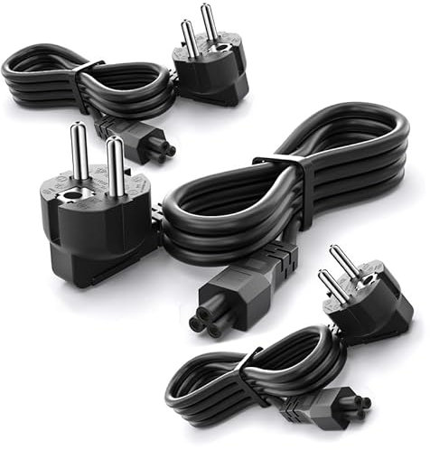 Laptop Ladekabel Netzteil (3 Stück 3m), CYD 250V 10A Monitor Power Cable Kompatible mit TV netzkabel Samsung LG Stecker Stromkabel Monitor LG HP Philips Samsung