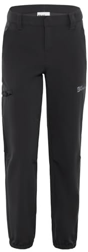 Jack Wolfskin Unisex Kinder Turbulence Pants K Wanderhose, Schwarz, 140 EU