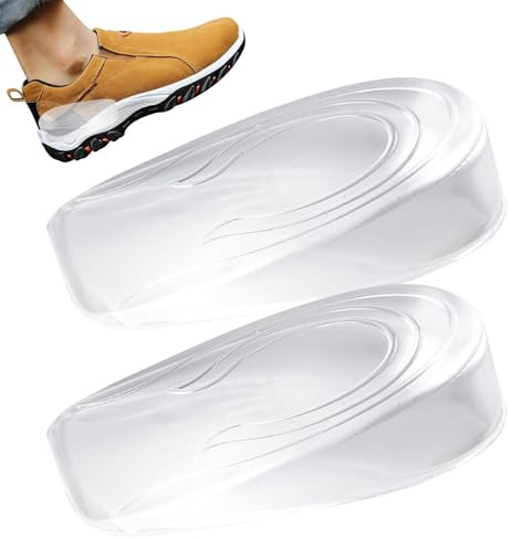 Talonnettes pour chaussures | Semelle intérieure invisible en silicone – Talonnettes en gel pour chaussures, demi inserts de chaussures pour homme et femme, rehausseur de talon pour écart de longueur