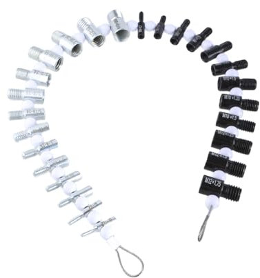 Mutter und Schrauben Gewindeprüfer Zoll & Metrisch 26 männlich/weibliche Messgeräte Schrauben Größe und Gewindelehre Mutter & Schrauben Sortiment Set