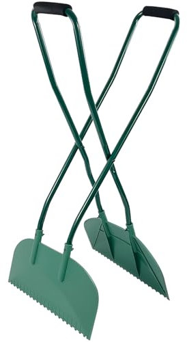 Crystals Leaf Grabbers Long Handled - Garden Leaf Collector Heavy Duty - Leaf Picker Grabber with Handles - Effortless Easy Pick Up to Keep Your Garden Tidy - Green