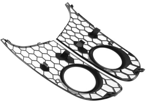 QRMZJF 2X Auto Nebelscheinwerfer Grill Kühlergrill Nebelscheinwerferabdeckung, for VW, for Golf, for MK6, for Jetta 2009-2013 5K0853665 5K0853666 Nebelscheinwerfergitter