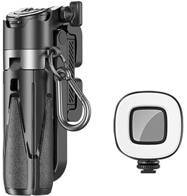 4-in-1 Phone Tripod Extendable Grip Selfie Stick with Remote Mini Wireless Travel Tripod Stand for Livestreaming Photography Tool