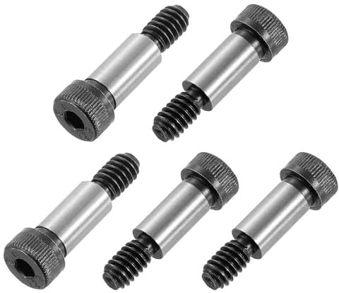 QUARKZMAN Tornillos De Cabeza Hexagonal Con Hombro De Acero Aleado, Longitud Del Hombro 5/8, Diámetro Del Hombro 5/16, Roscado 5/16-20 UNC, 8 Piezas