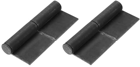 QUARKZMAN Cerniere A Bandiera Saldabili, 2 Pezzi 6 x 2-2/3 Acciaio Al Carbonio Cerniere Da Saldare Per Porte, Perni Rimovibili