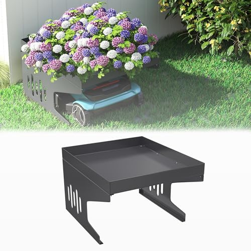 MAYTIIMO Mähroboter-Garage aus Metall – Stabiler Carport mit UV- & Staubschutz, 70x60x42,5 cm, wetterfest & passend für gängige Rasenmäher-Roboter