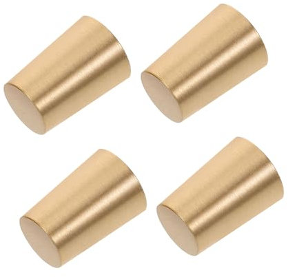 Gadpiparty 4 PC Brass Tray Riser Feet for Wood Tray and Cutting Board, Conical Shape with Stable Support, Versatile Use for Home Decoration and Present, Golden Elegant Decorative Touch