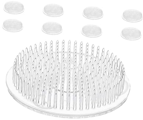 Gatuida 9pièces Supports pour Fleurs Plastique Transparent avec Ventouse Lot pour Fixation et Décoration de Vases et Compositions Botaniques