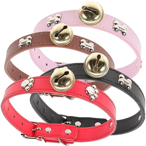 BAZEITFLOW 4 Collari Regolabili per Pecore e Cavalli con Campanelli, Cavezza per Bestiame Antismarrimento, Accessori per Allevamento Bovini, Capre e Mucche, Collari in Materiale Durevole