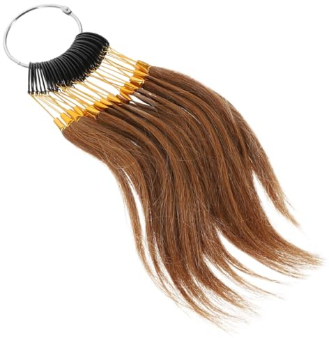NOLITOY 30 Stück Echthaar Farbproben Ringe mit Verschiedenen Farben für Friseursalonbedarf Langzeitlagerung und Angenehmes Gefühl für Haarfärbemittel Tests und Color Trainer